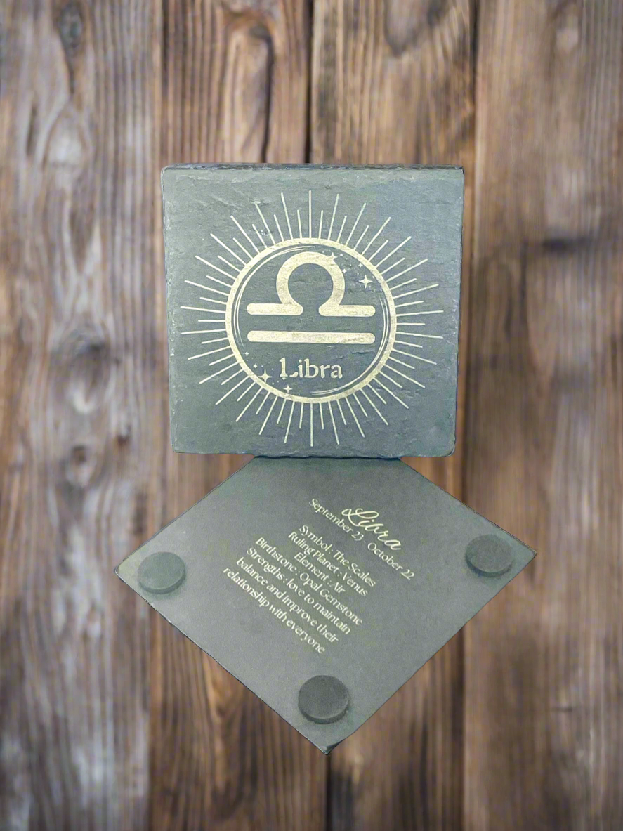 Libra (Slate Coaster)