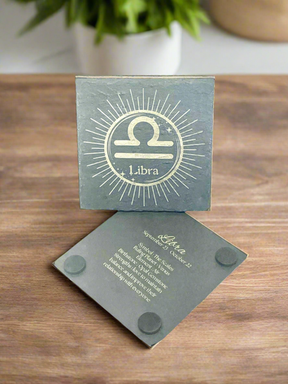 Libra (Slate Coaster)