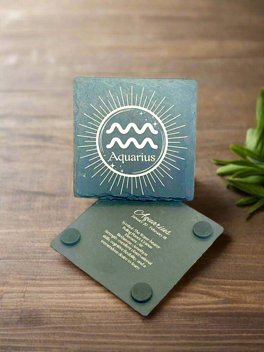 Aquarius (Slate Coaster)